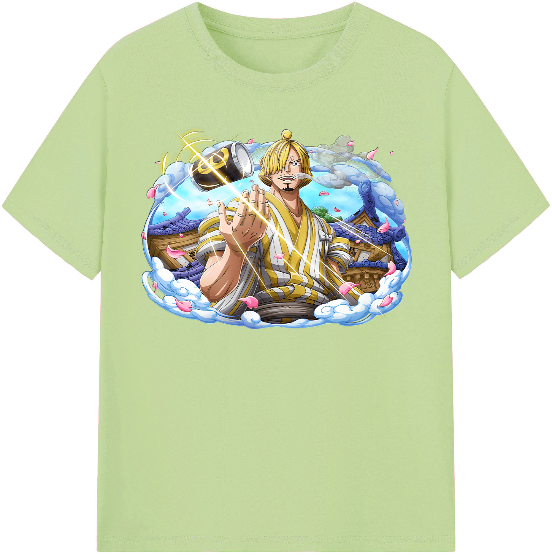 ワンピース サンジ ONE PIECE Sanji 綿100％半袖Tシャツ（フロントプリント）